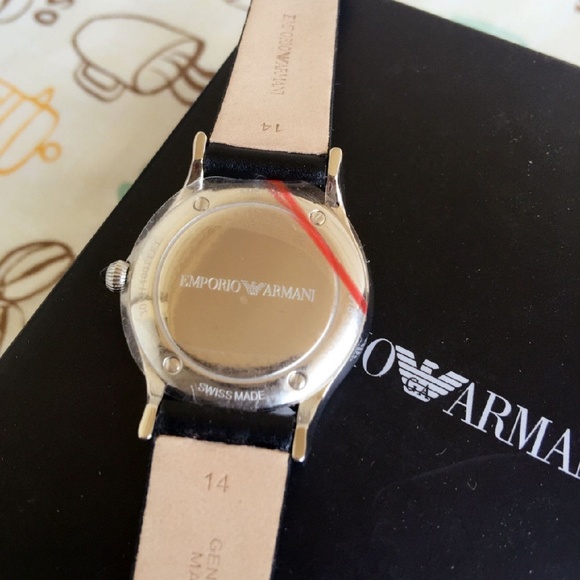 Emporio Armani Women's Swiss Leather Strap Watch - Picture 4 of 4